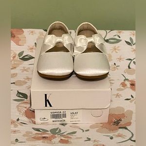 Toddler / Baby Dress Shoe White Satin 4T